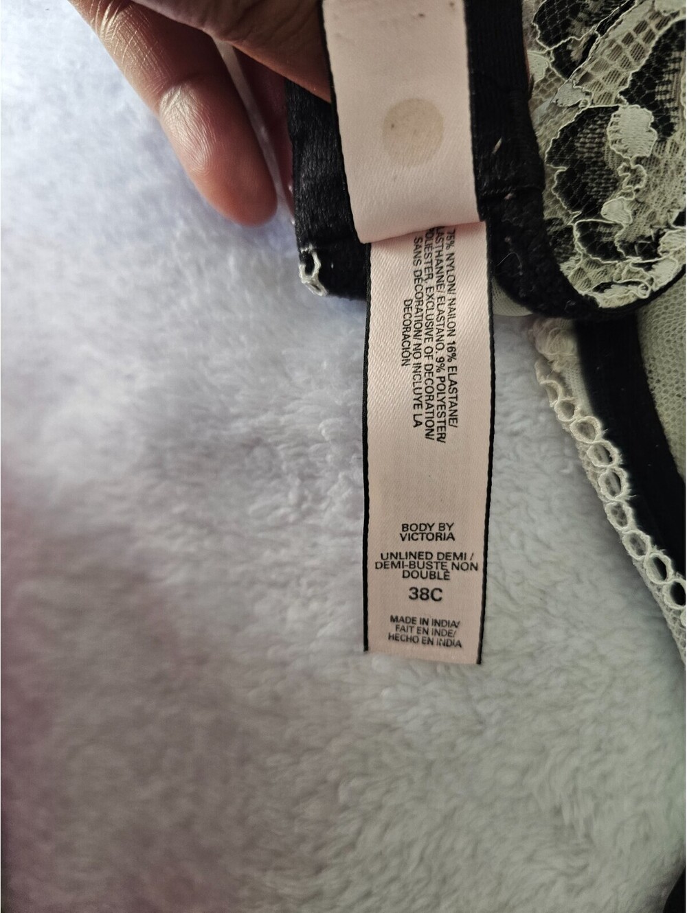 Women's Victoria's Secret Floral Lace Bra Underwire Size 38C Unlined Demi - Picture 14 of 16